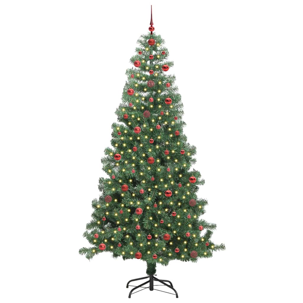 Albero di Natale con 300 LED con supporto Verde 240 cm PVC