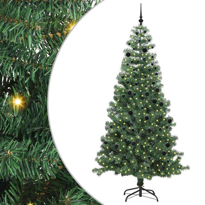 Albero di Natale con 300 LED con supporto Verde 240 cm PVC