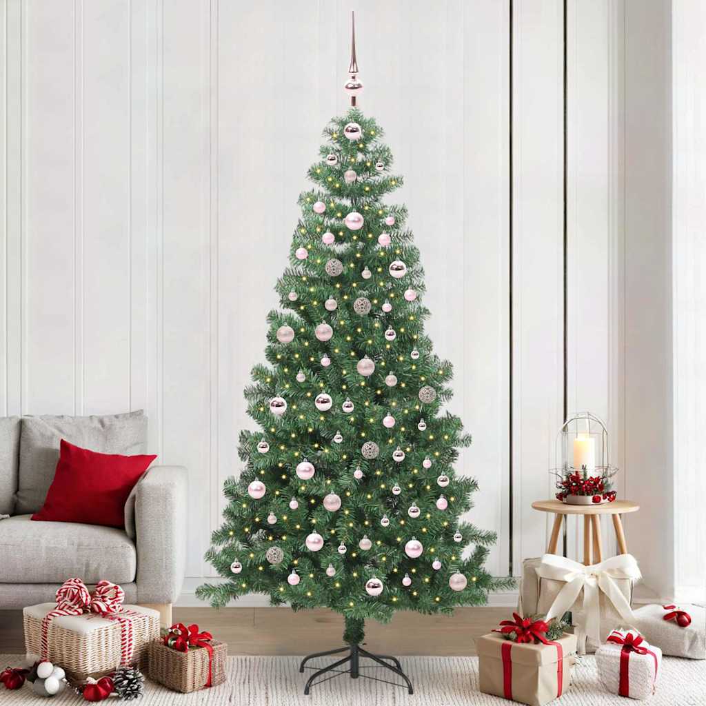 Albero di Natale con 300 LED con supporto Verde 240 cm PVC