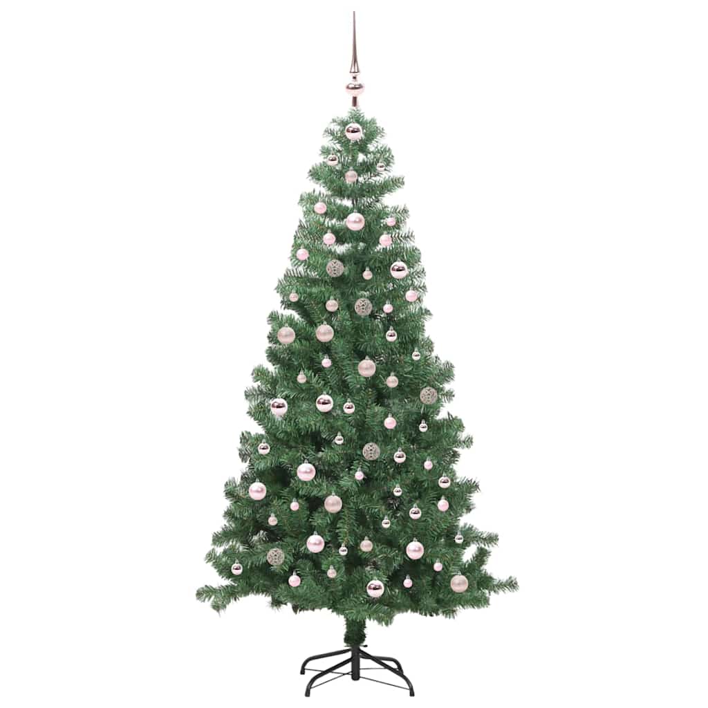 Albero di Natale con 300 LED con supporto Verde 240 cm PVC