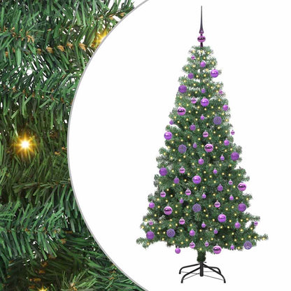 Albero di Natale con 300 LED con supporto Verde 240 cm PVC