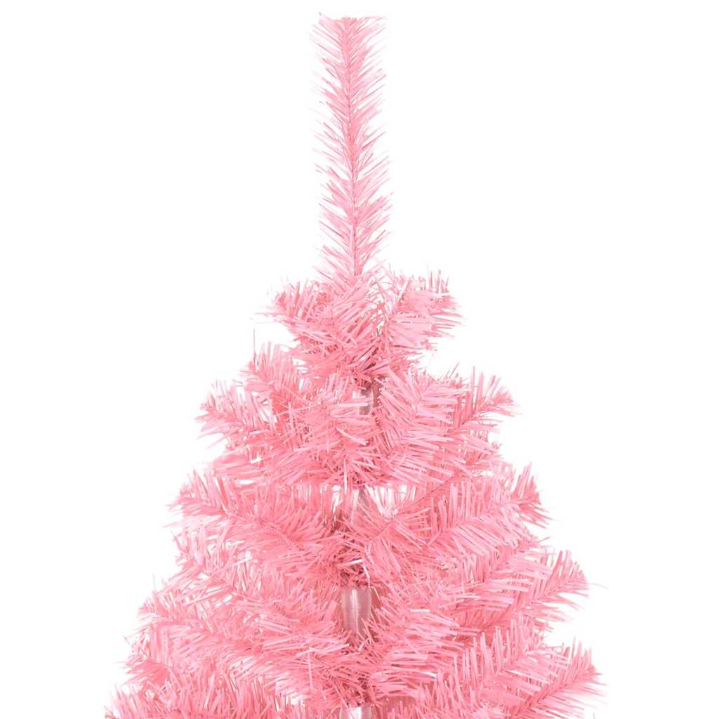 Albero di Natale con 150 LED con supporto Rosa 150 cm PVC