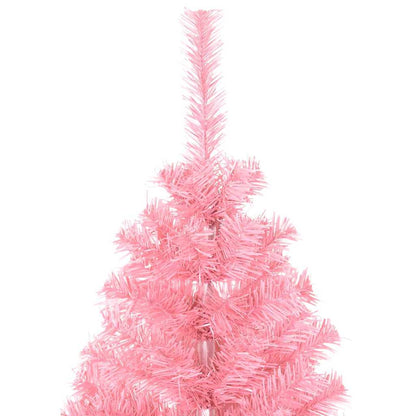 Albero di Natale con 150 LED con supporto Rosa 150 cm PVC