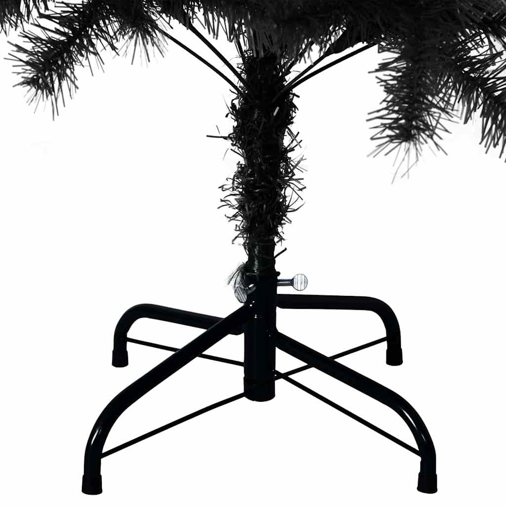 Albero di Natale con 150 LED con supporto Nero 150 cm PVC