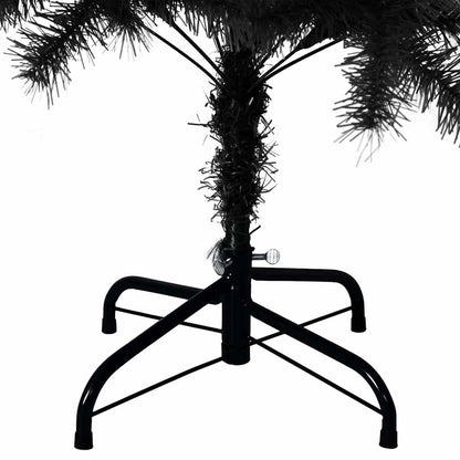 Albero di Natale con 150 LED con supporto Nero 150 cm PVC