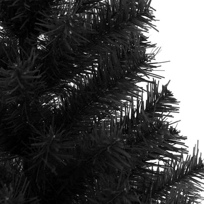 Albero di Natale con 150 LED con supporto Nero 150 cm PVC