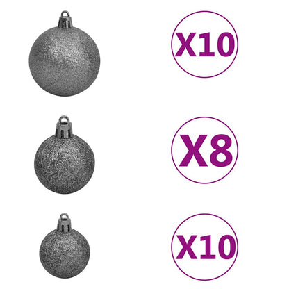 Albero di Natale Nero 180 cm PVC | homemem39