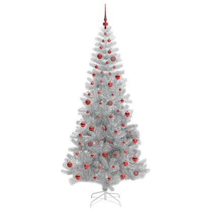 Albero di Natale con 300 LED con supporto Argento 210 cm PET