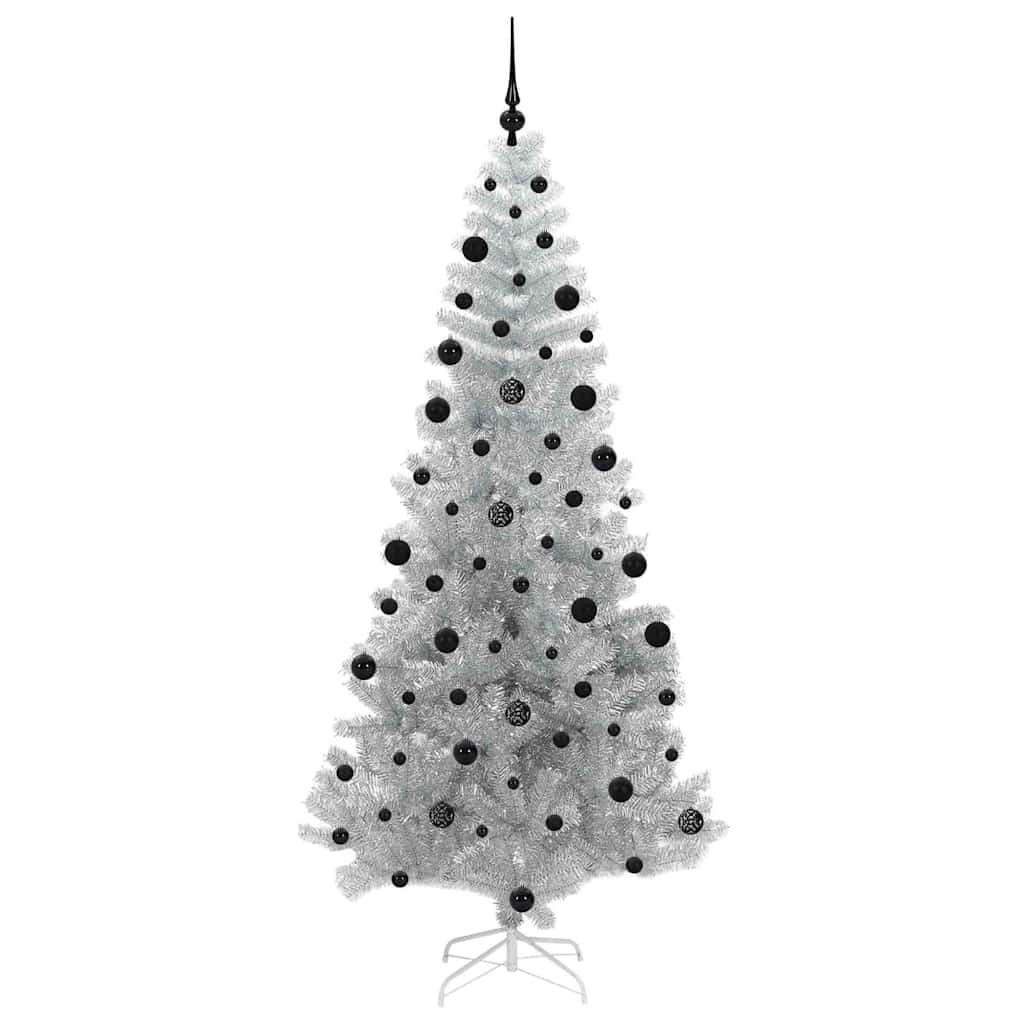 Albero di Natale con 300 LED con supporto Argento 210 cm PET