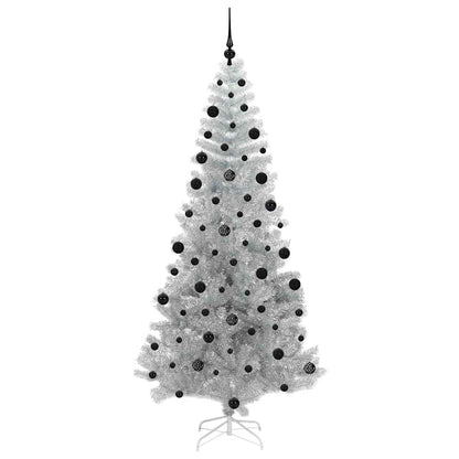 Albero di Natale con 300 LED con supporto Argento 210 cm PET