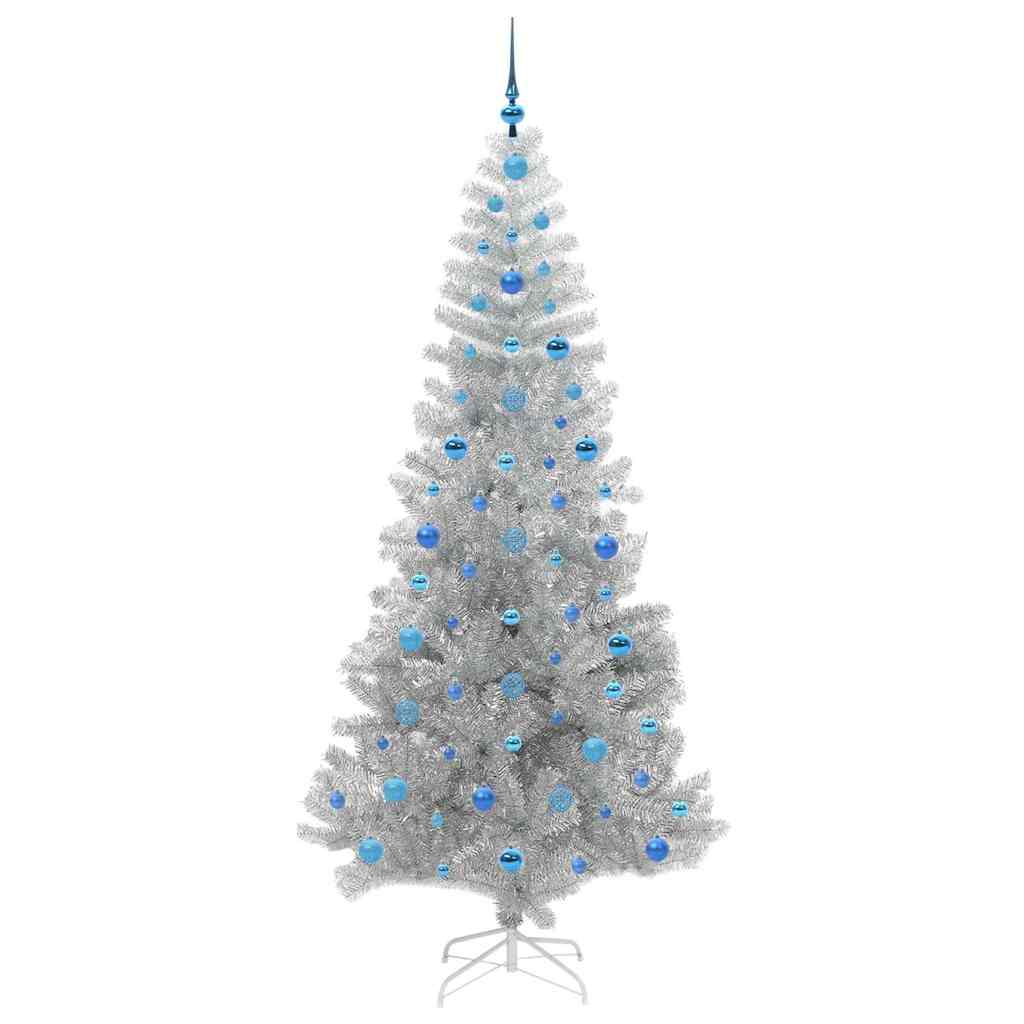 Albero di Natale con 300 LED con supporto Argento 210 cm PET