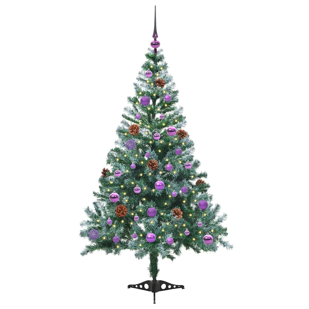 Albero di Natale artificiale Verde 150 cm PVC e Acciaio