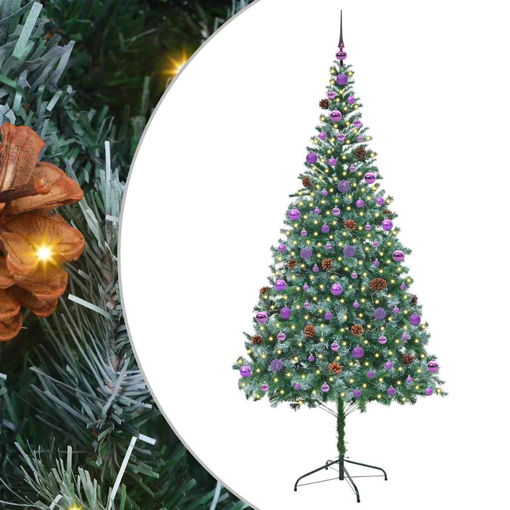 Albero di Natale artificiale Verde 210 cm PVC e Acciaio