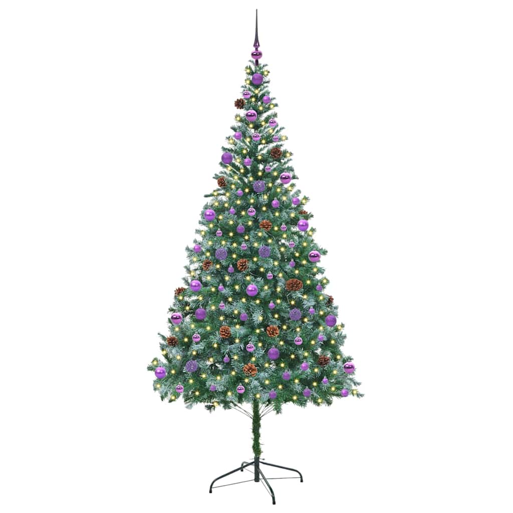 Albero di Natale artificiale Verde 210 cm PVC e Acciaio