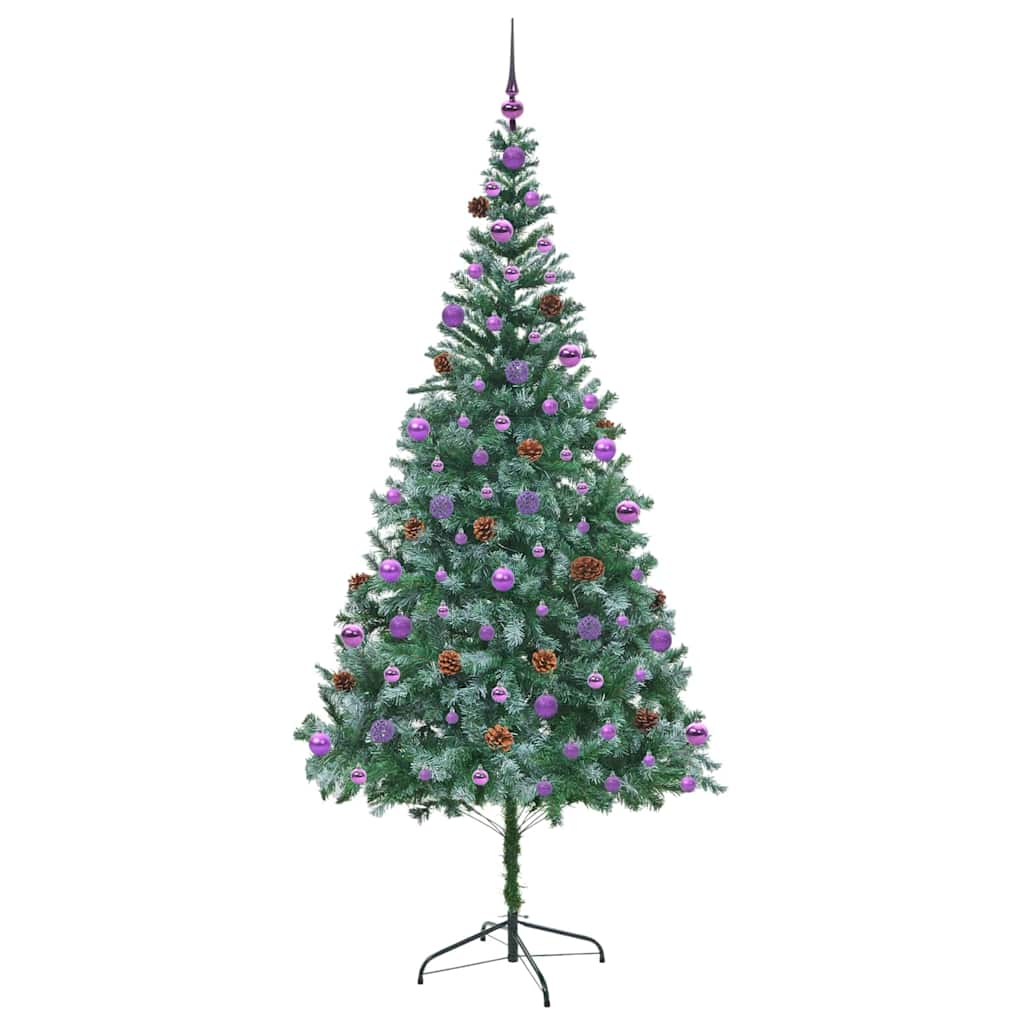 Albero di Natale artificiale Verde 210 cm PVC e Acciaio