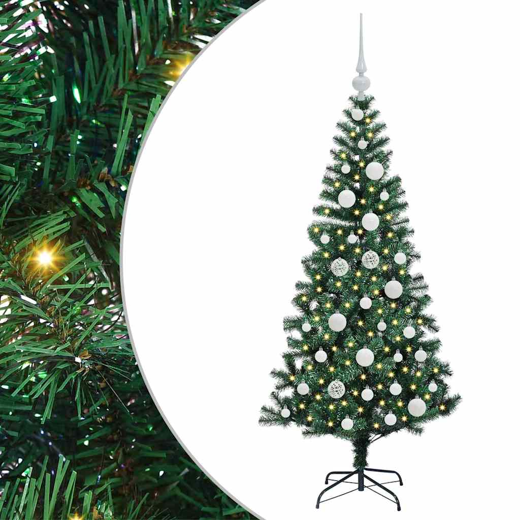Albero di Natale artificiale con luci integrate Verde 120 cm