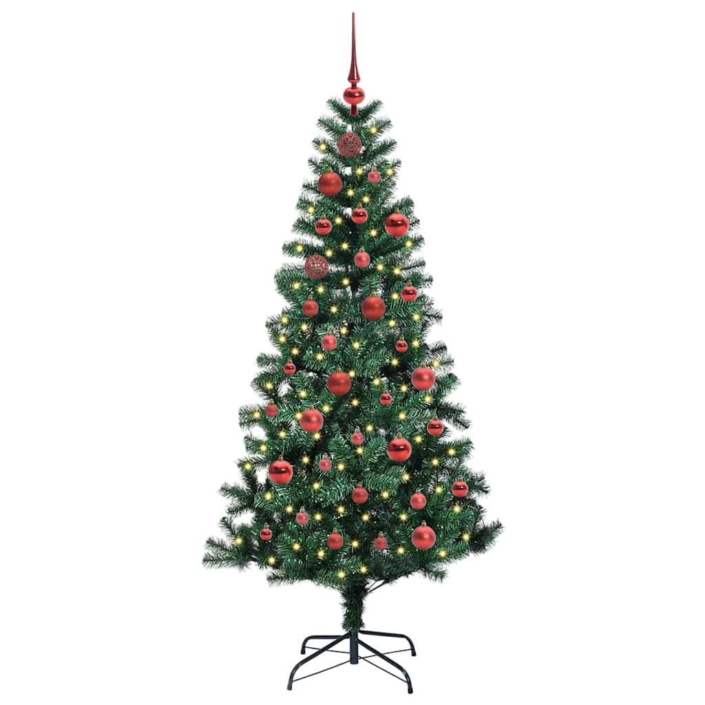 Albero di Natale artificiale con luci integrate Verde 150 cm