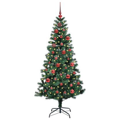 Albero di Natale artificiale con luci integrate Verde 150 cm