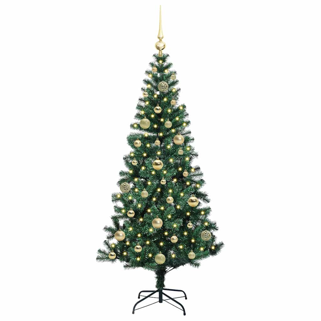 Albero di Natale artificiale con luci integrate Verde 150 cm