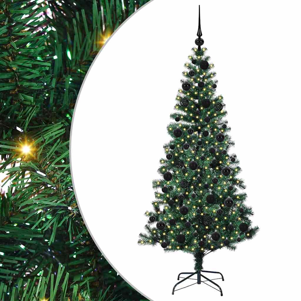 Albero di Natale artificiale con luci integrate Verde 180 cm