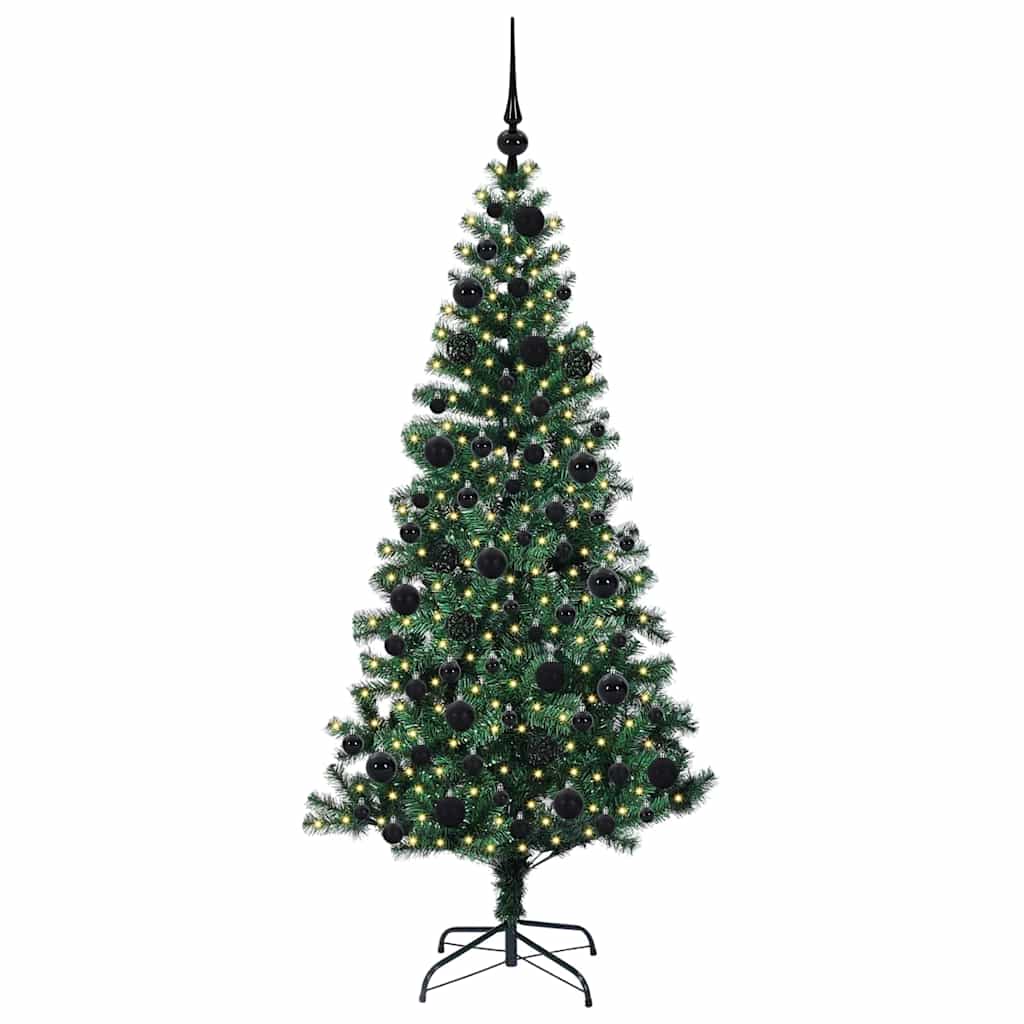 Albero di Natale artificiale con luci integrate Verde 180 cm