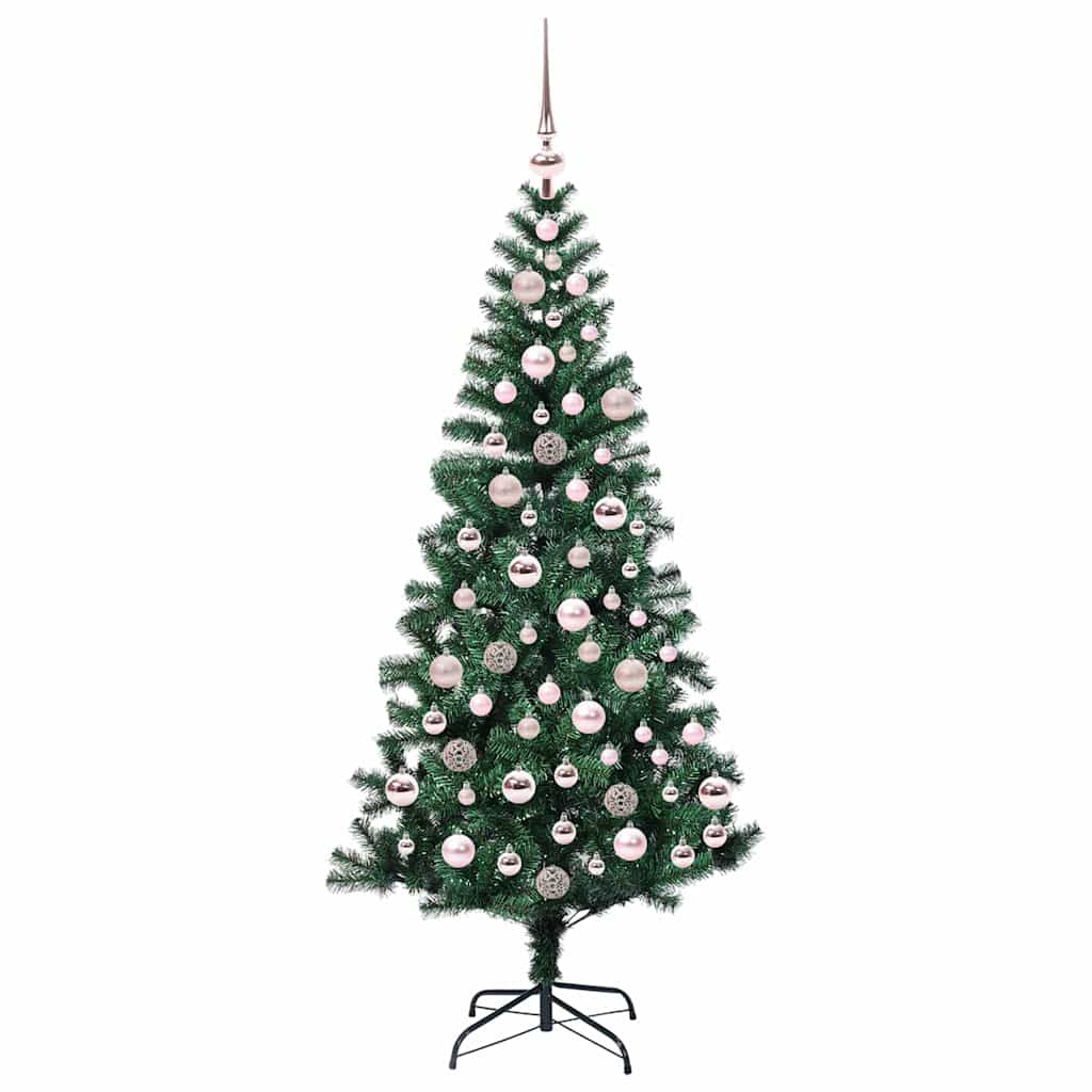 Albero di Natale artificiale con luci integrate Verde 180 cm