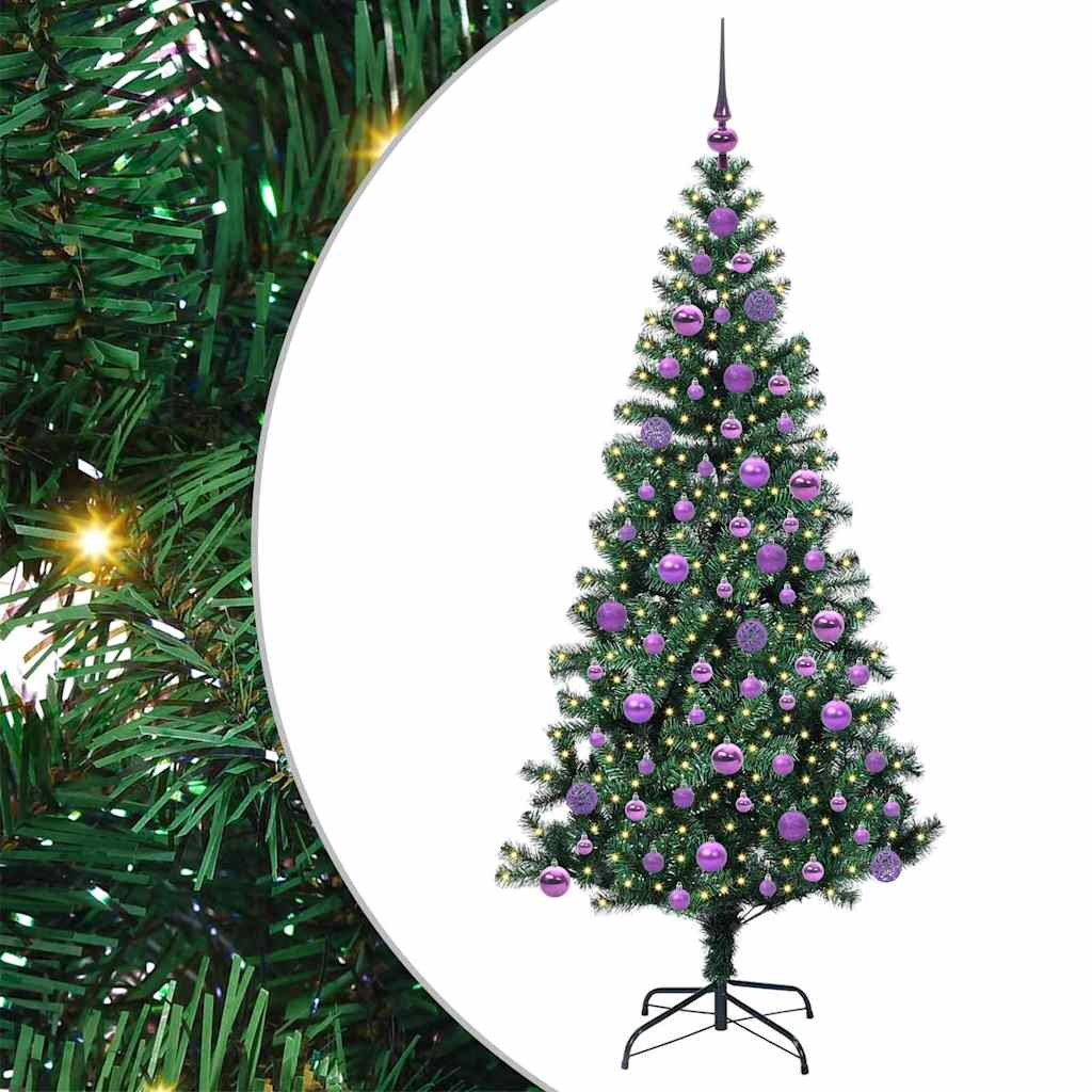 Albero di Natale artificiale con luci integrate Verde 180 cm