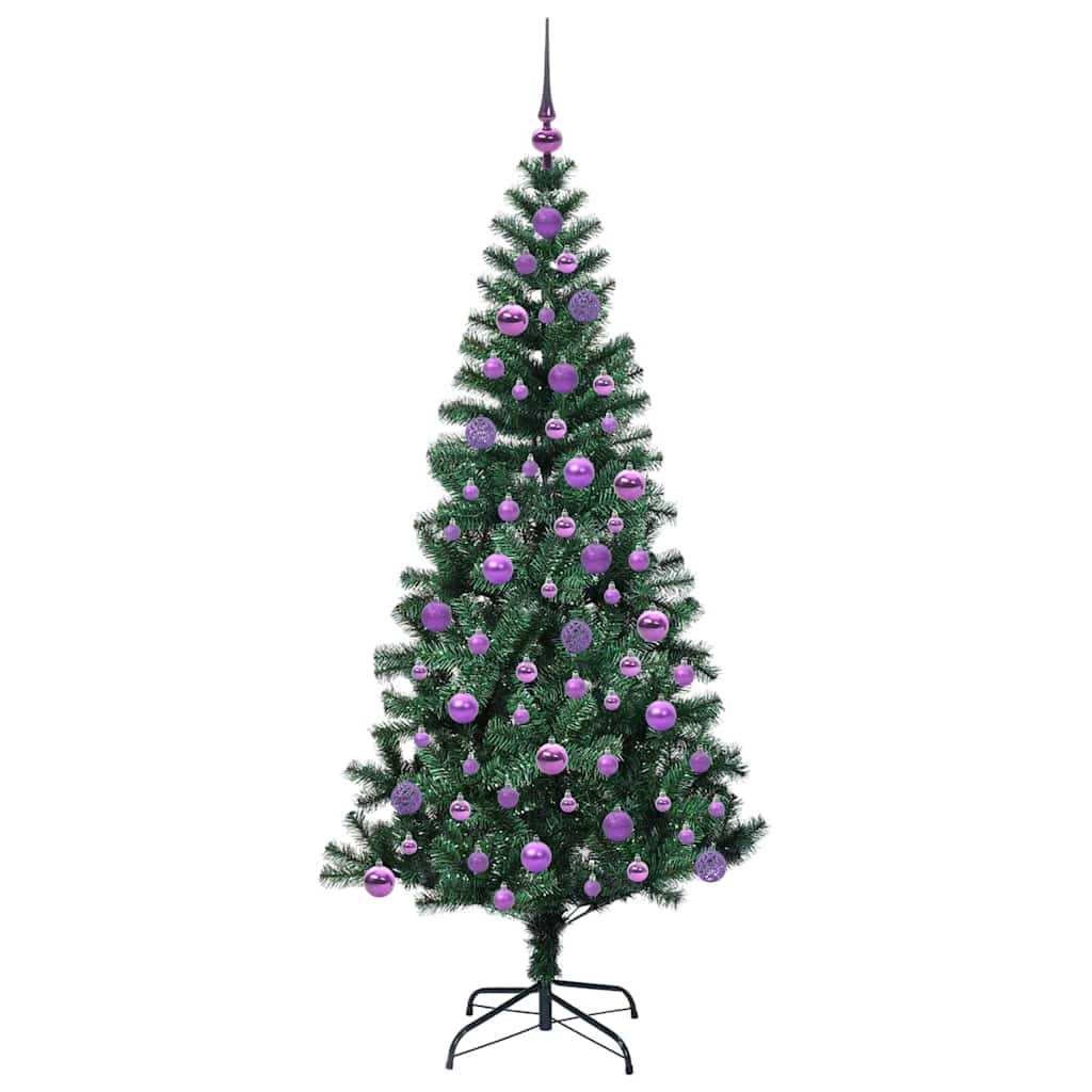 Albero di Natale artificiale con luci integrate Verde 180 cm