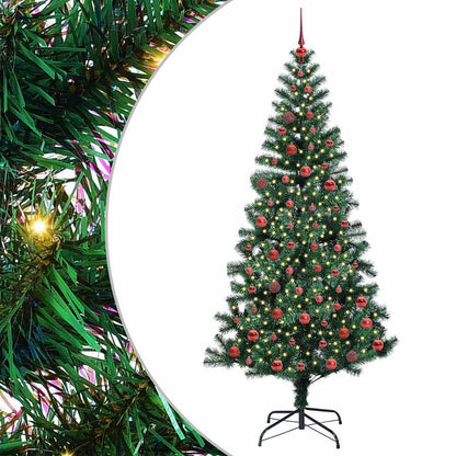 Albero di Natale artificiale con luci integrate Verde 210 cm