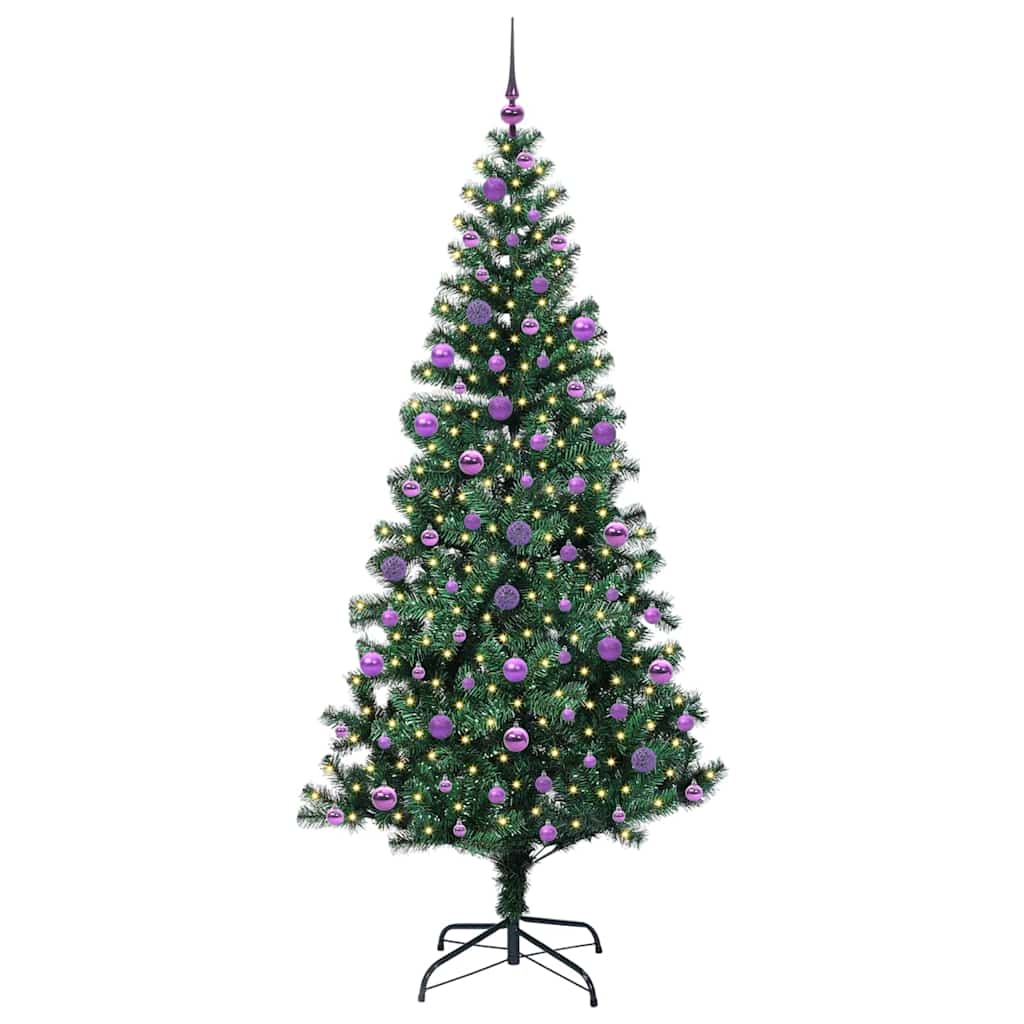 Albero di Natale artificiale con luci integrate Verde 210 cm