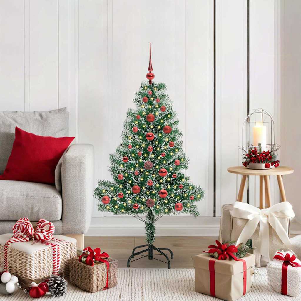 Albero di Natale Artificiale Imbiancato con Luci LED 120 cm | homemem39
