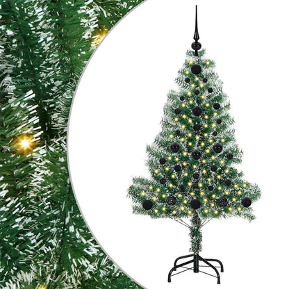 Albero di Natale Artificiale Imbiancato con Luci LED 120 cm | homemem39