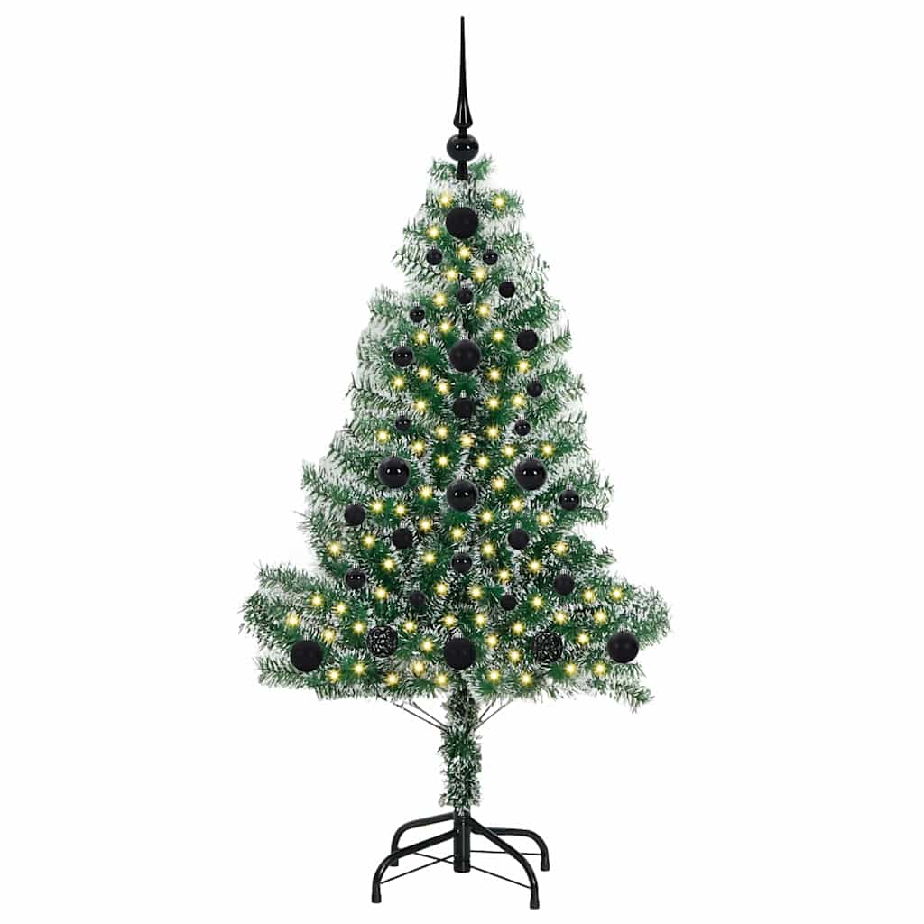 Albero di Natale Artificiale Imbiancato con Luci LED 120 cm | homemem39