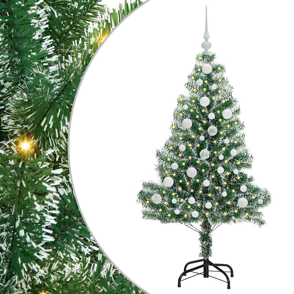 Albero di Natale Artificiale Imbiancato con Luci LED 120 cm | homemem39