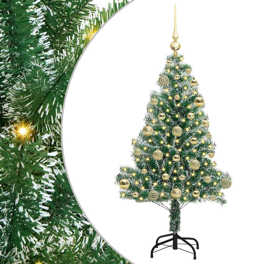 Albero di Natale Artificiale Imbiancato con Luci LED 120 cm | homemem39