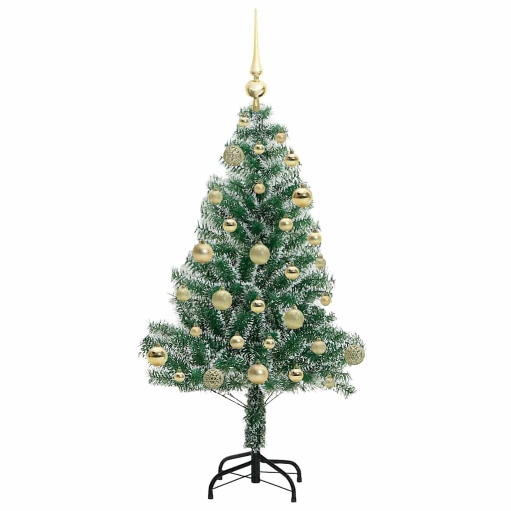 Albero di Natale Artificiale Imbiancato con Luci LED 120 cm | homemem39