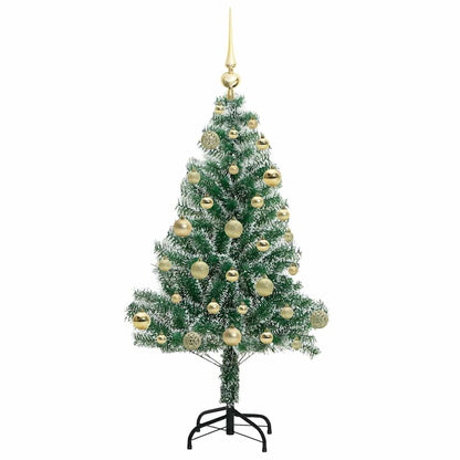 Albero di Natale Artificiale Imbiancato con Luci LED 120 cm | homemem39