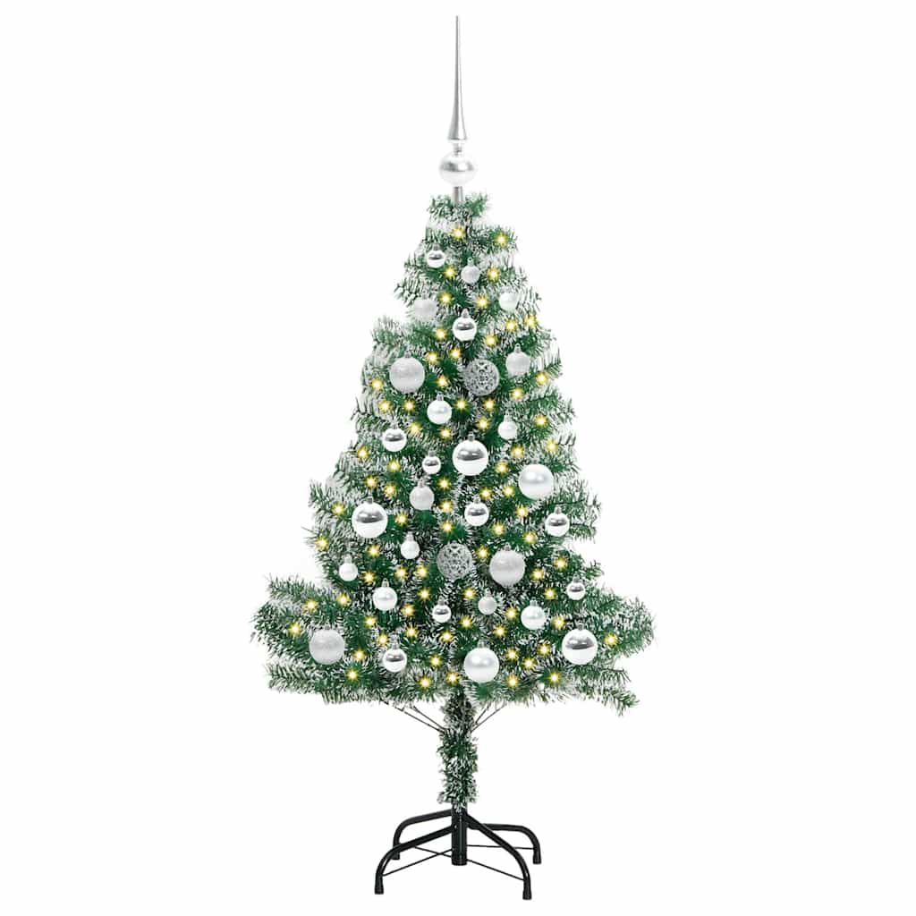 Albero di Natale Artificiale Imbiancato con Luci LED 120 cm | homemem39