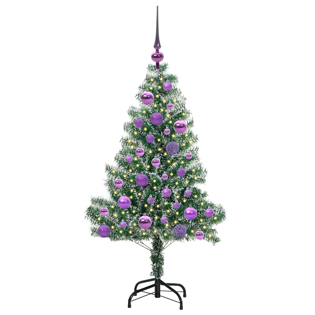Albero di Natale Artificiale Imbiancato con Luci LED 120 cm | homemem39