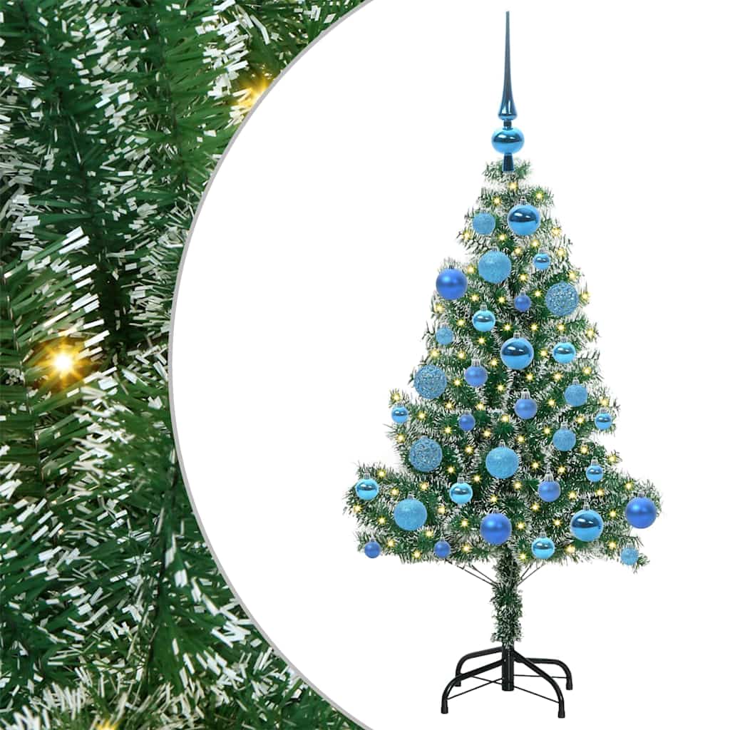 Albero di Natale Artificiale Imbiancato con Luci LED 120 cm | homemem39