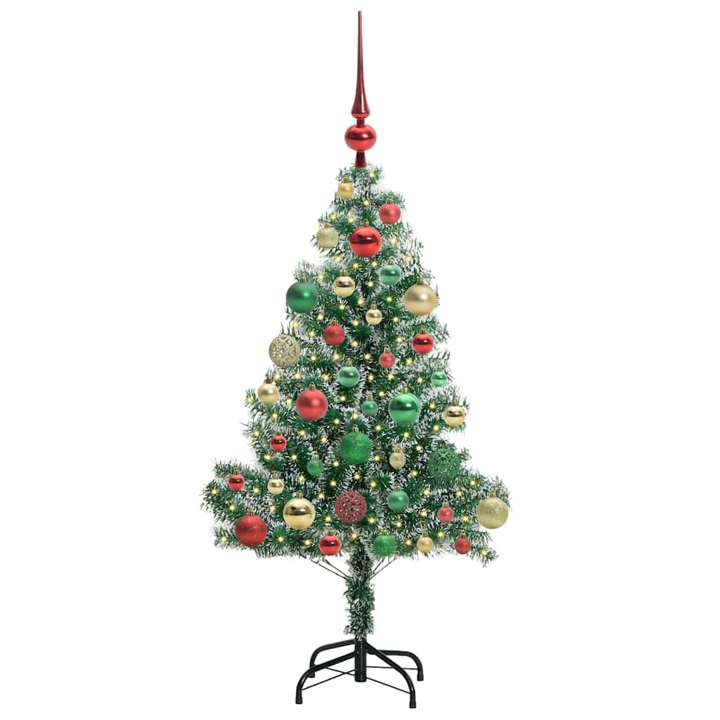 Albero di Natale Artificiale Imbiancato con Luci LED 120 cm | homemem39