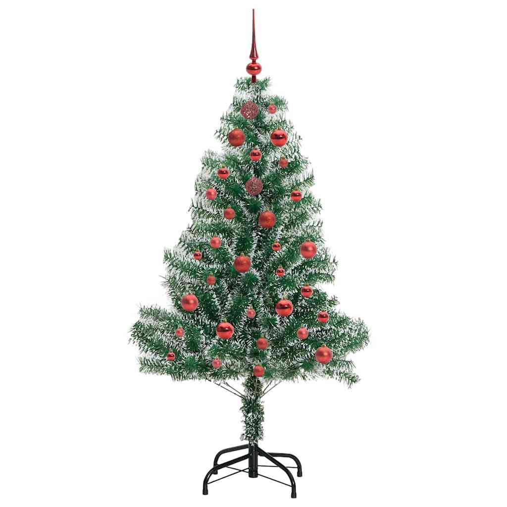 Albero di Natale Artificiale Imbiancato con Luci LED 150 cm | homemem39