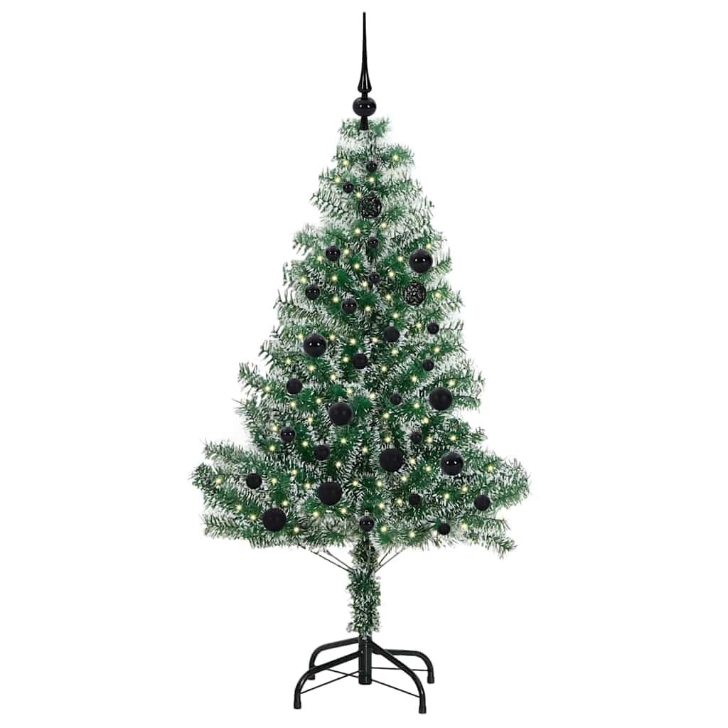 Albero di Natale Artificiale Imbiancato con Luci LED 150 cm | homemem39