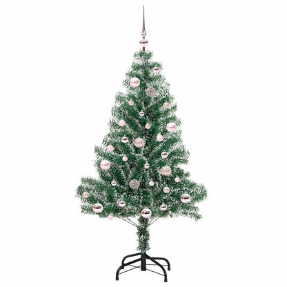 Albero di Natale Artificiale Imbiancato con Luci LED 150 cm | homemem39