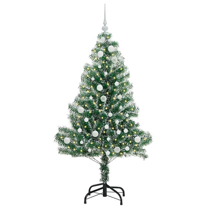 Albero di Natale Artificiale Imbiancato con Luci LED 150 cm | homemem39