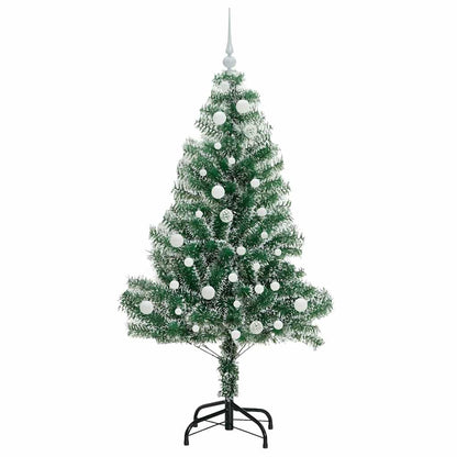 Albero di Natale Artificiale Imbiancato con Luci LED 150 cm | homemem39