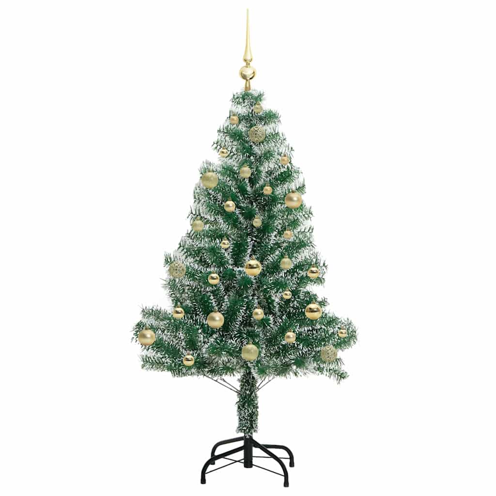Albero di Natale Artificiale Imbiancato con Luci LED 150 cm | homemem39
