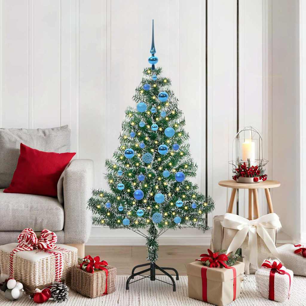 Albero di Natale Artificiale Imbiancato con Luci LED 150 cm | homemem39