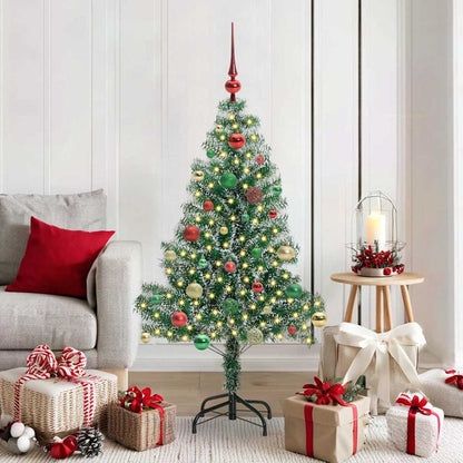 Albero di Natale Artificiale Imbiancato con Luci LED 150 cm | homemem39