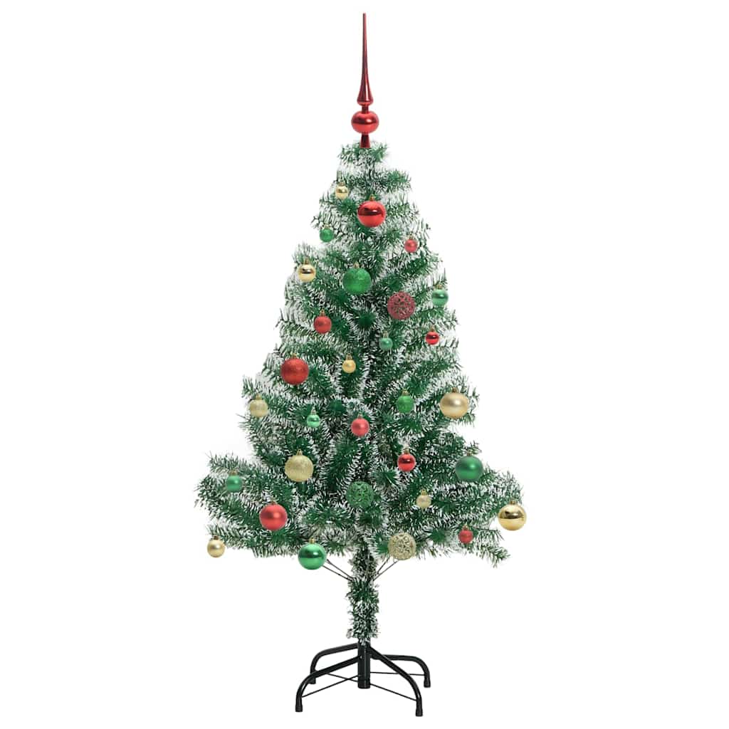 Albero di Natale Artificiale Imbiancato con Luci LED 150 cm | homemem39